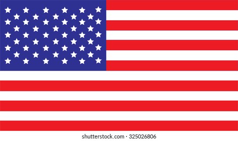 United States america Flag Vector red white blue