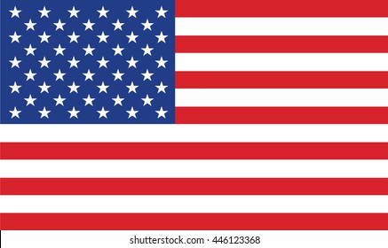United States of America flag vector illustration. - Shutterstock ID 446123368