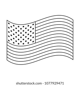 united states of america flag with waves