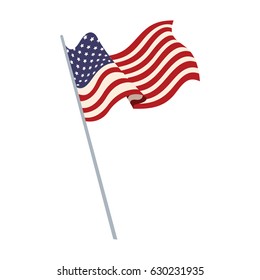 United States America Flag Waving Symbol Stock Vector (Royalty Free