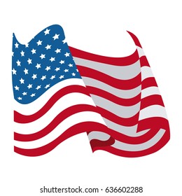 united states of america flag waving symbol