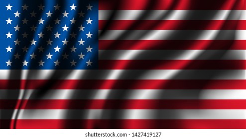 The United States of America Flag.vector EPS.10
