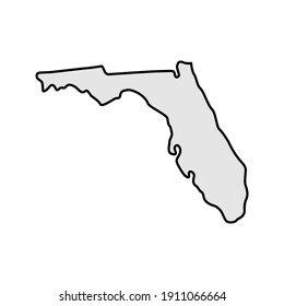 United States America  Florida state borders 