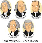 United states of america founding fathers cartoon collection