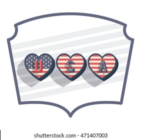 united states of america frame vector illustration design