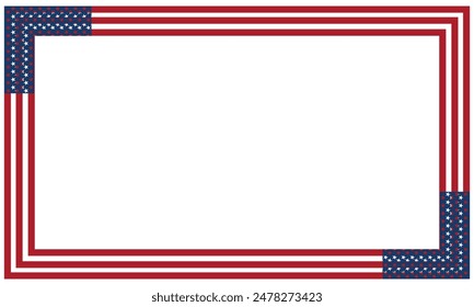 The United States of America frame with white background. template. Vector illustration. EPS 10