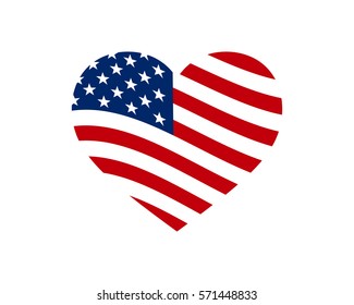 United States Of America Humanity Freedom Illustration - American Brave Heart