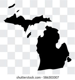 A United States of America Illustration of the State of Michigan