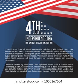 united states of america independence day greeting card, invitation card, 4 july