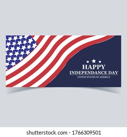 United States of America Independence Day Social Media Cover Photo Template Design