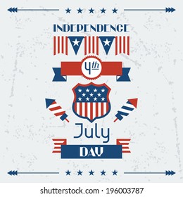 United States of America Independence Day greeting card.