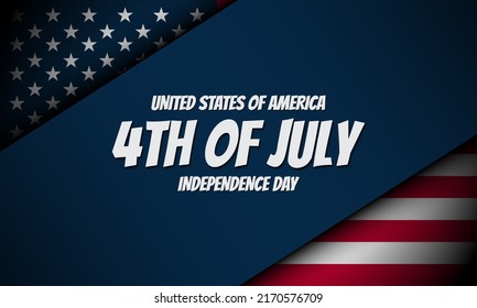 United States of America Independence Day Background Design. Fourth of July. Vector illustration