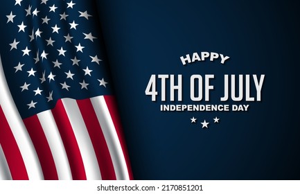 United States of America Independence Day Background Design. Fourth of July. Vector illustration