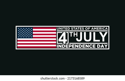 United States of America Independence Day Background Design. Fourth of July. Vector illustration