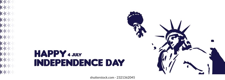 United States of America independence day banner, 4th of july, with american flag background elements