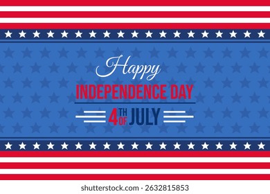 United States of America Independence Day Celebration Background or Banner Design Template