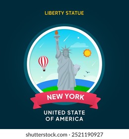 Estados Unidos da América Landmark Badge, Estátua da Liberdade