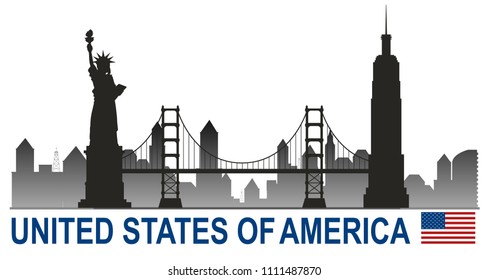 A United States of America Landmark illustration