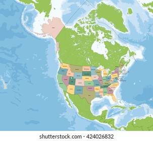 Mapa de los Estados Unidos de América