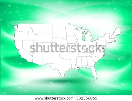 United States of America - Map & Background - Vector Illustration