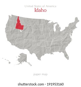 United States America Map Idaho Territory Stock Vector Royalty Free United States America Map Idaho 260nw 191953160