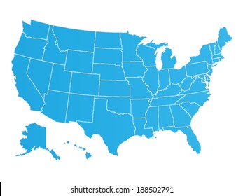 United States Of America Map Illustration