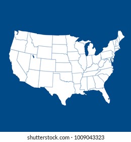 United States of America map. USA