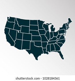 United States of America map. USA