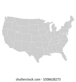 United States of America map. USA