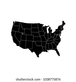 United States of America map. USA