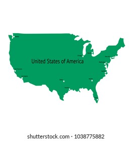 United States of America map. USA