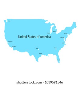 United States of America map. USA