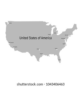 United States of America map. USA