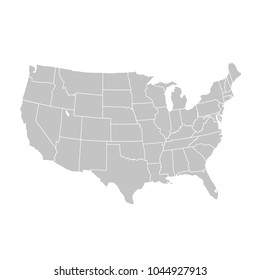 United States of America map. USA