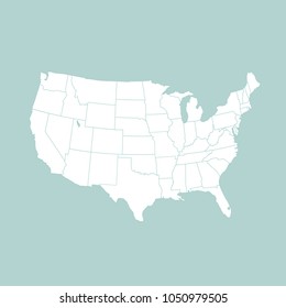 United States of America map. USA