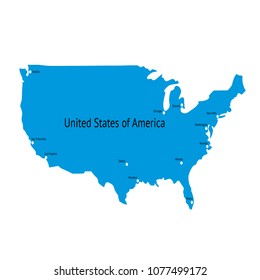 United States of America map. USA