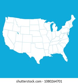 United States of America map. USA 