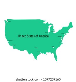 United States of America map. USA 