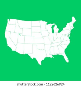 United States of America map. USA 