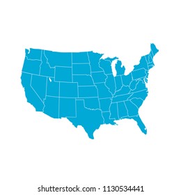 United States of America map. USA 