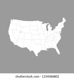 United States of America map. USA 