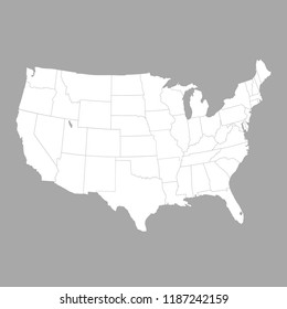 United States of America map. USA 