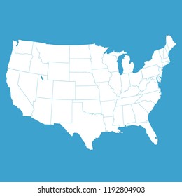 United States of America map. USA 