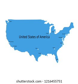 United States of America map. USA 