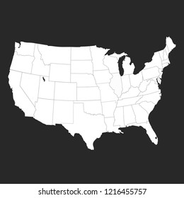 United States of America map. USA 