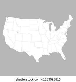 United States of America map. USA 