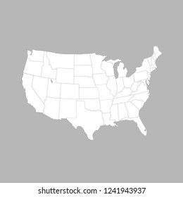 United States of America map. USA 
