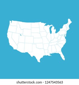 United States of America map. USA 