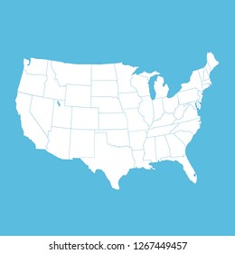 United States of America map. USA 