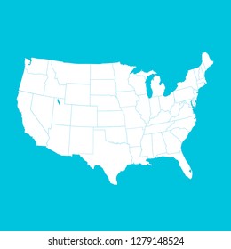 United States of America map. USA 